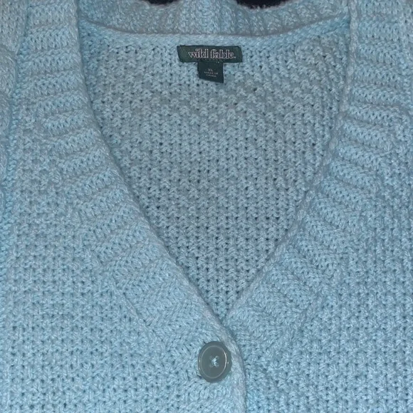 Wild Fable Sky Blue Cable Knit Cardigan - Picture 3 of 3